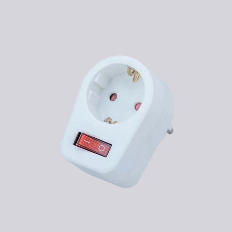 সুইচ অ্যাডাপ্টারের সাথে G01-01K জার্মান টাইপ এক রাউন্ড প্লাগ